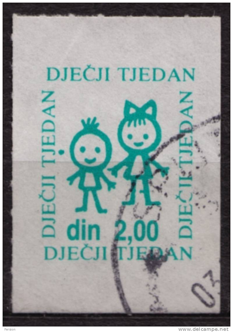 1985 Children´s Day - Yugoslavia CROATIA - Additional Stamp - CHILDREN - Bienfaisance