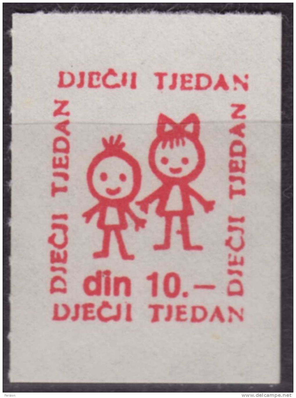 1987 Children´s Day - Yugoslavia CROATIA - Additional Stamp - CHILDREN - Liefdadigheid