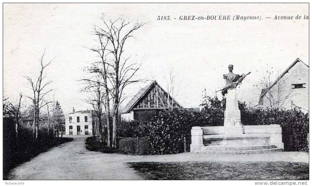 CPA 53 GREZ EN BOUERE AVENUE DE LA GARE - Crez En Bouere