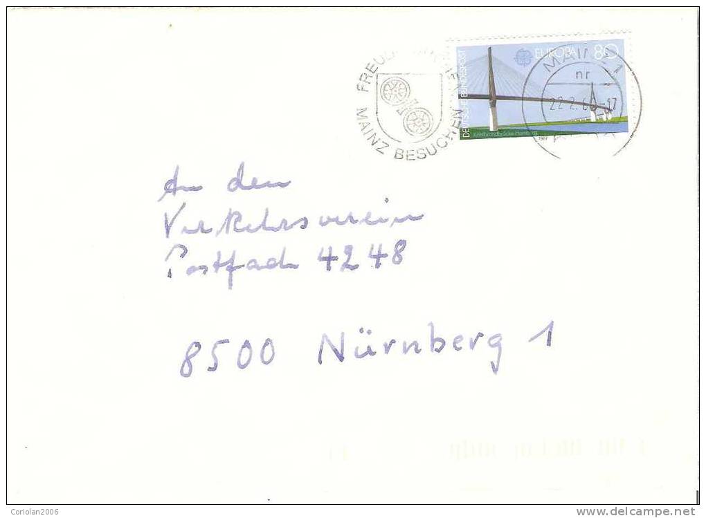 Germany 1987 / Europa CEPT / Cover With Special Cancellation - 1987