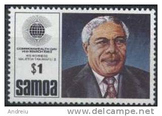 1983 Samoa I Sisifo, COMMONWEALTH'S DAy , Samoa President Politicians , MNH - Samoa (Staat)