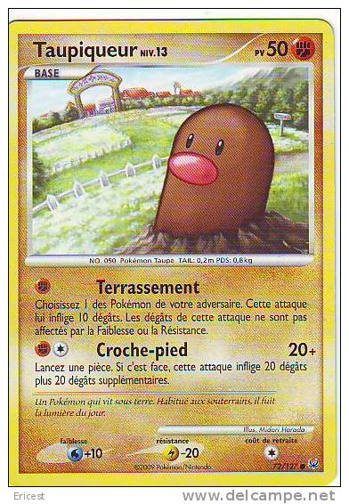 -- CARTE POKEMON TAUPIQUEUR NIV 13 72/127 BON ETAT - Autres & Non Classés