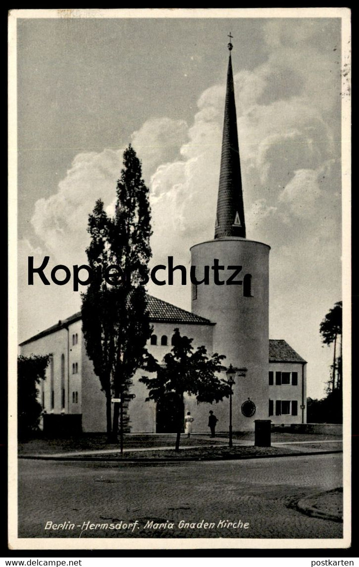 ALTE POSTKARTE BERLIN HERMSDORF REINICKENDORF MARIA GNADEN KIRCHE Church église Ansichtskarte AK Cpa Postcard - Reinickendorf