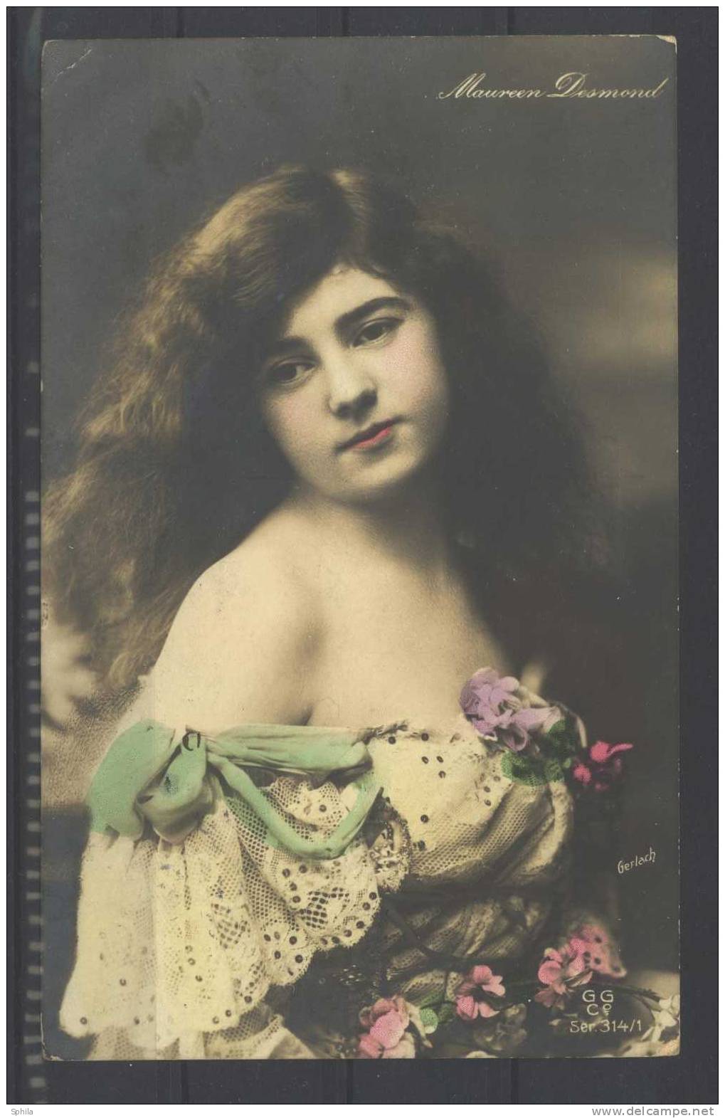 Maureen Desmond – Edwardian Lady Postcard By Gerlach & Martin Gerlach Jr. Posted 1908 - Mujeres