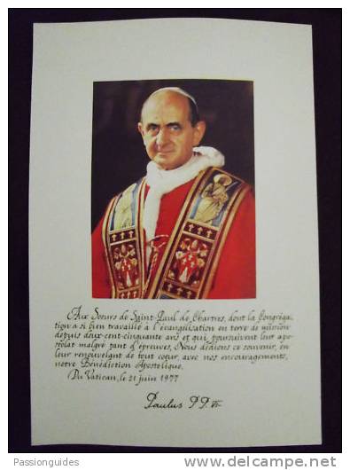 250 ANNEES DE MISSION (1727-1977)    SOEURS DE ST PAUL DE CHARTRES / PAUL VI - Religion