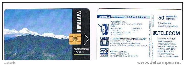 REPUBBLICA CECA (CZECH REPUBLIC) - SPT TELECOM CHIP - 1994 HIMALAYA: KANCHENJUNGA      N.76 / 09.94 - USED  - RIF. 3266 - Mountains