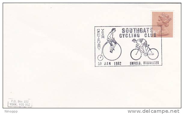 Great Britain 1982 Southgate Cycling Club Cover - Cycling