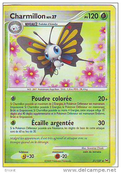 -- CARTE POKEMON CHARMILLON NIV 37 21/127 ETAT COURANT (Pli Coin Supérieur Gauche) - Autres & Non Classés