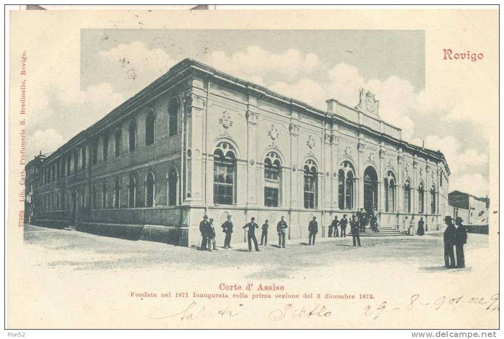 5609-ROVIGO-CORTE D´ASSISE-ANIMATA-1901-FP - Rovigo