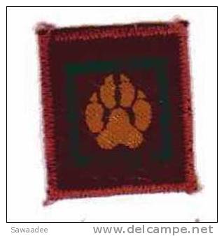 INSIGNE - ECUSSON EN TISSU - UNIFORME - SCOUTISME - THAILANDE - EMPREINTE DE TIGRE - 35 X 40 Mm - Padvinderij