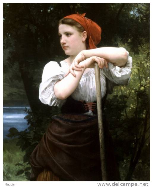 Art Print Reproduction On Original Painting Canvas, New Picture, Bouguereau, Haymaker, Woman, Work - Prints & Engravings