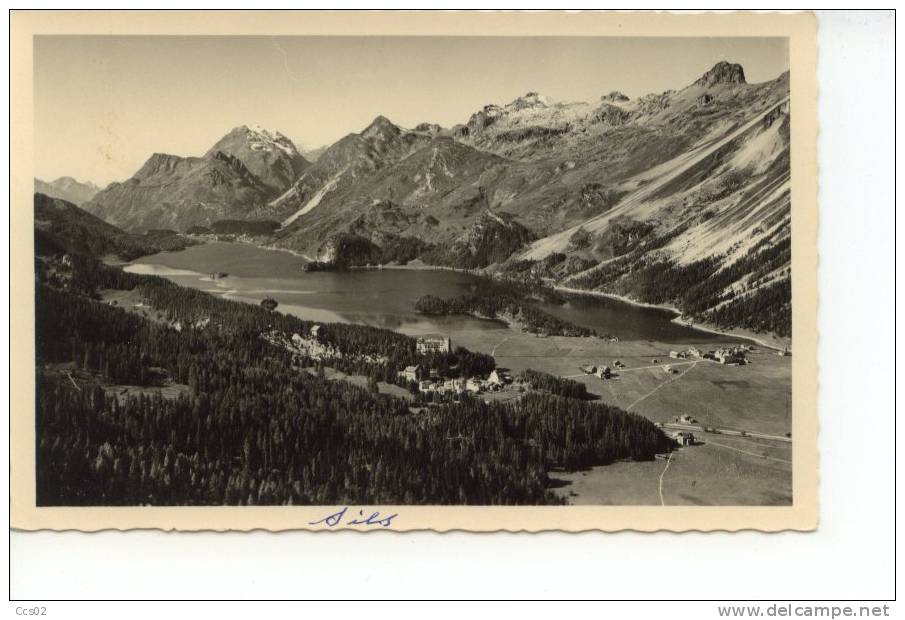 Sils Im Engadin, Blick Von Der Letzten Bank Auf Sils, Den Silser-See Und Maloja - Sils Im Engadin/Segl