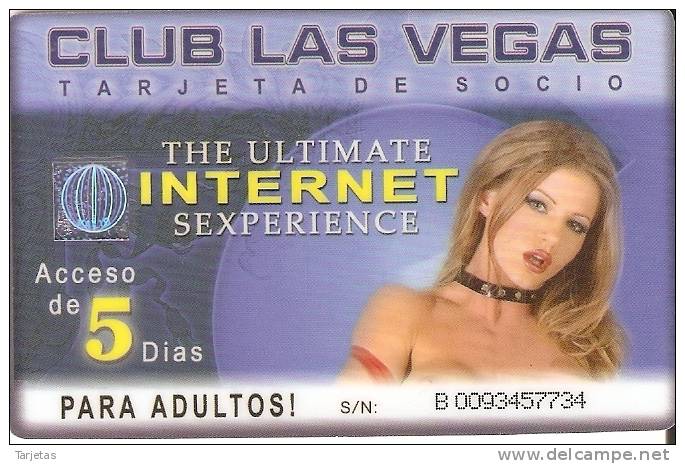 TARJETA DE ESTADOS UNIDOS DEL CLUB DE LAS VEGAS (CHICA SEXI) NUEVA-MINT - Otros & Sin Clasificación