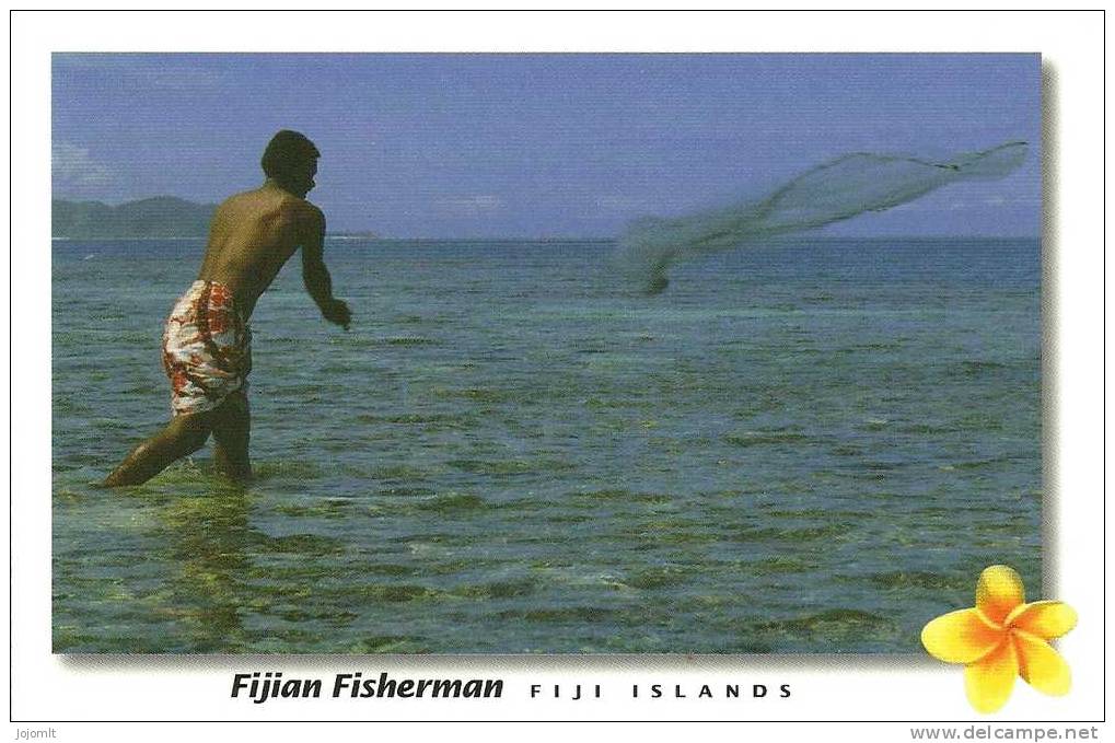 Fidji - Fiji Islands - CPM Neuve ** - Unused Post Card - TTB - Lagoon - Fishing - Pêche - N° F1019 - Fidji