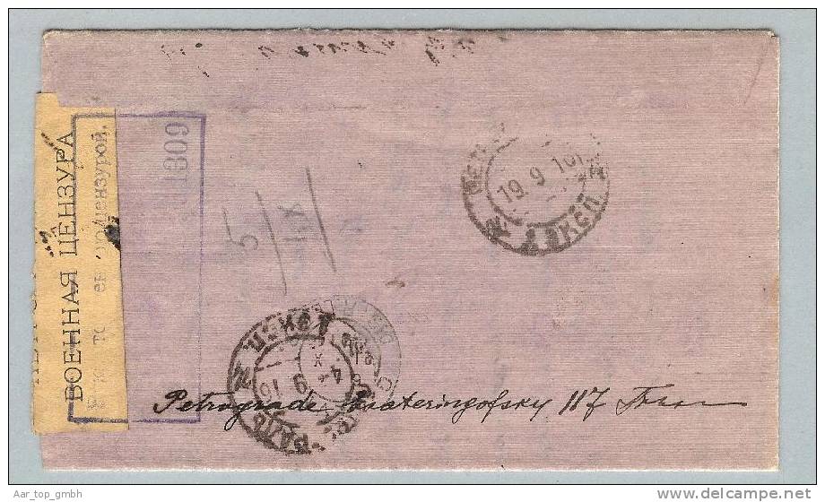 Russland 1918-09-19 Zensurbrief Nach Genf Schweiz - Storia Postale