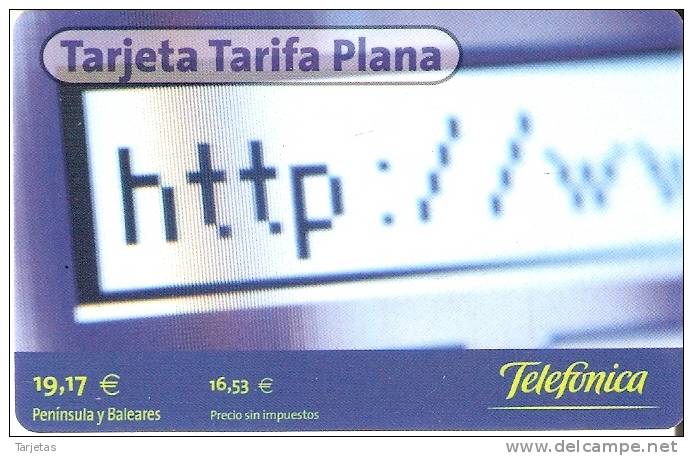 TARJETA DE ESPAÑA DE PREPAGO DE TELEFONICA INTERNET CADUCIDAD 31/12/2005 - Telefonica