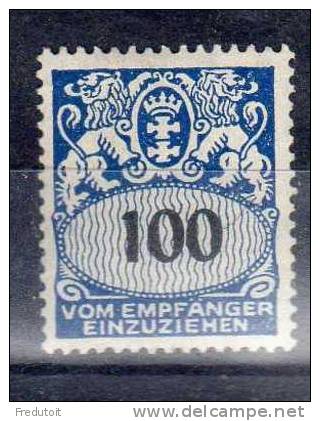 DANTZIG -TAXE  N° 32 * (1923-7) - Postage Due