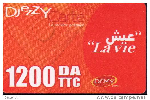 Telecartes Djezzy Carte -algerie -1200 DA - Sin Clasificación