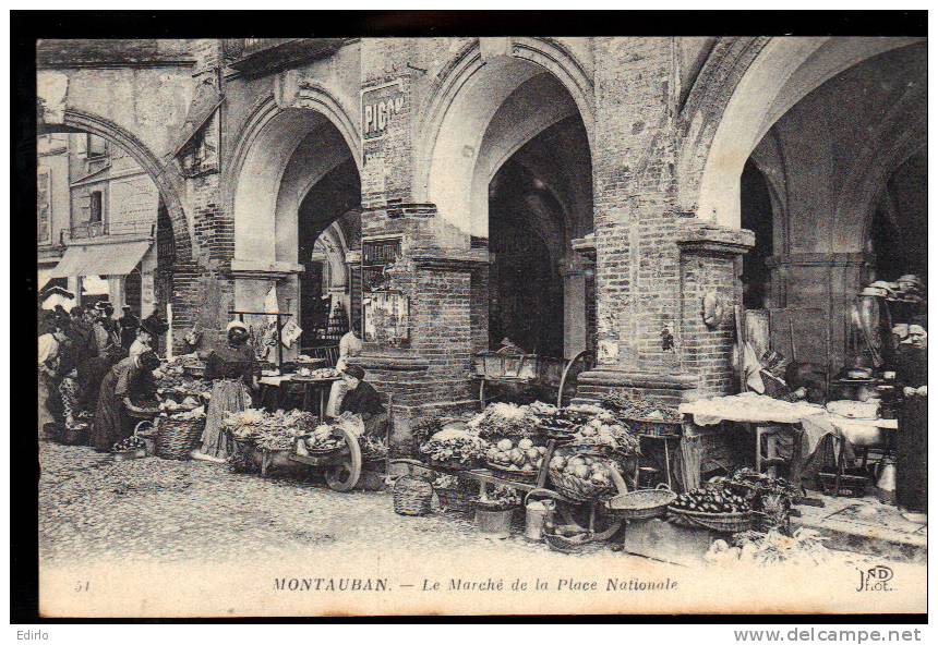 -MONTAUBAN Le Marché De La Place Nationale  -bel étale De Légumes - Neuve TTB - Montauban