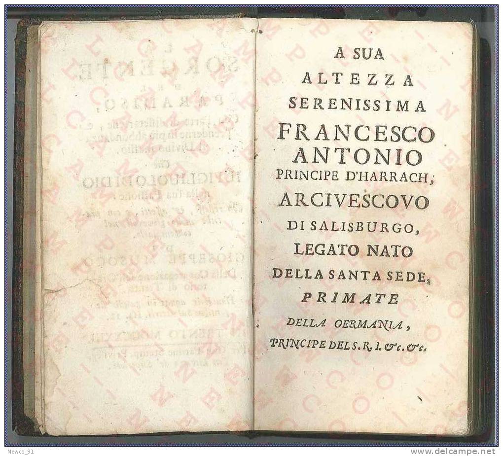 LA SORGENTE DEL PARADISO Cioè IL FIGLIUOLO DI DIO Nella Sua Passione - Anno: MDCCXXIII (1723) - Edito In TRENTO - Libri Antichi