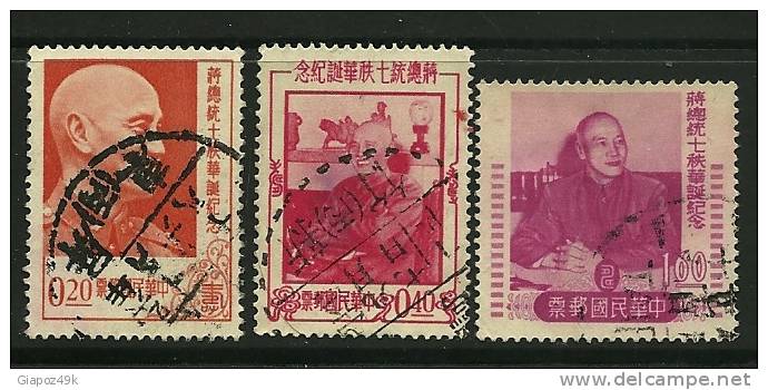 ● TAIWAN FORMOSA - 1955 - 70° T. Kai Check  - N. 213 . . . Usati - Cat. ? €  - Lotto 3 - Used Stamps
