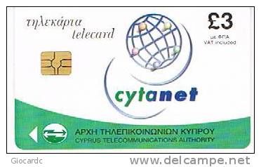 CIPRO (CYPRUS) - CYTA  (CHIP) - 2001 CYTANET -  USED - RIF. 489 - Chipre