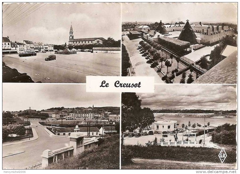 Saone Et Loire - Le Creusot Multi Vues En 1959 - Le Creusot