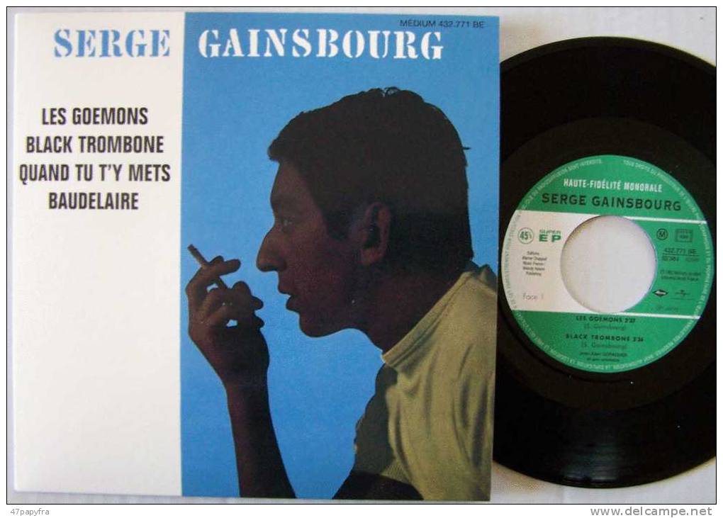 Serge GAINSBOURG RARE 8ème 45T VINYLE EP En Excellent état  REEDITION  Les Goémons  NEUF - Disco, Pop