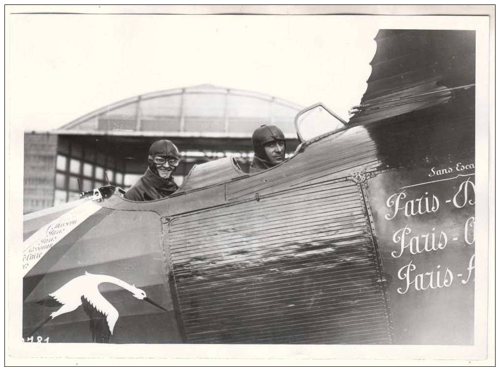 PHOTO D´AVION  :  COSTES ET LEBRIX SUR LE LE BREGUET 19 NUNGESSER-COLI .  TRES BEAU. PORT GRATUIT - Aviation