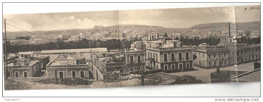 Melilla (Espagne) : Vista General CP à 4 Volets En 1910 (animée) FORMAT TRES RARE. - Melilla
