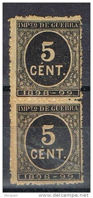 Pareja Vertical 5 Cts Impuesto Guerra, Edifil Num 236 * - War Tax