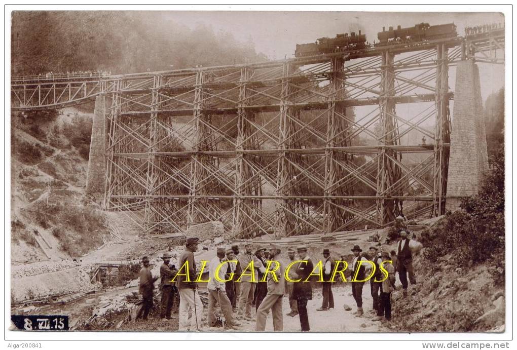 DOGNA ( Udine ) - Austria - Militari Austriaci - Treno Ferrovia E Ponte In Costruzione 1915 - Udine