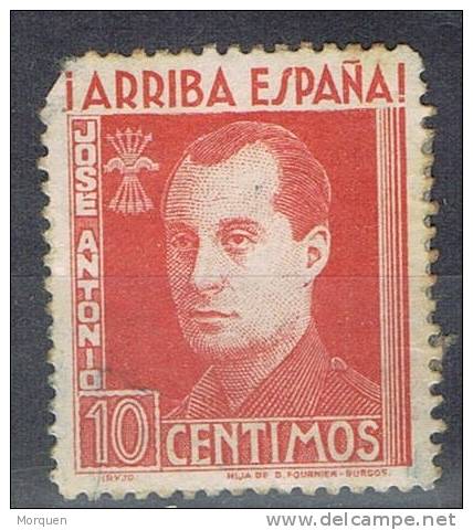 Sello Jose Antonio 10 Cts. Falange. Guerra Civil * - Spanish Civil War Labels