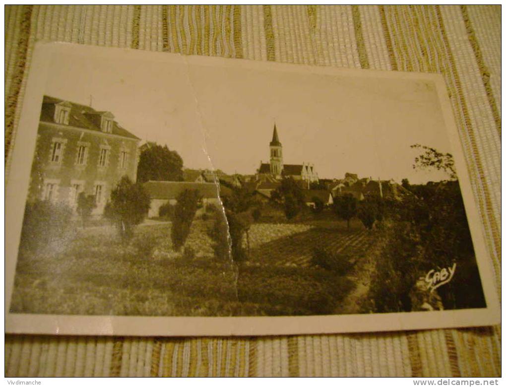 44 - DERVAL - VUE GENERALE  PLIAGE COTE GAUCHE CPA CARTE PHOTO ECRITE EN 1958 - - Derval