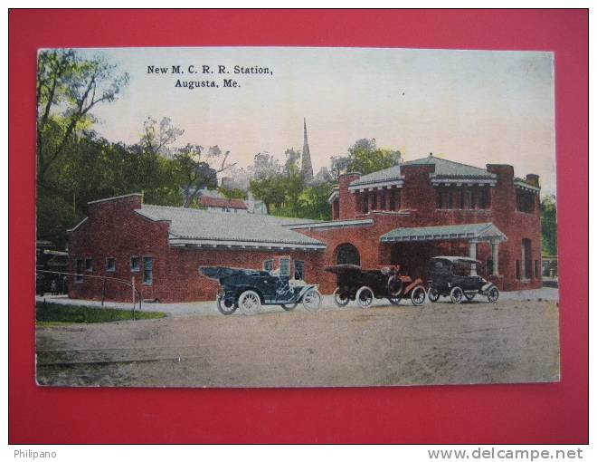 Depot-Train Station--   Augusta Me  New M.C. R.R. Station    Ca 1910       ===ref 182 - Other & Unclassified