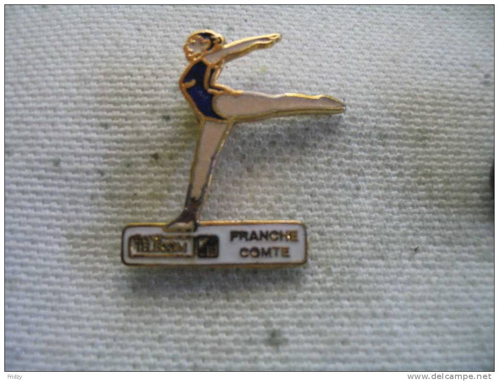 Pin´s Gymnastique  FRANCHE COMTE, Sponsor France Telecom - Gymnastics