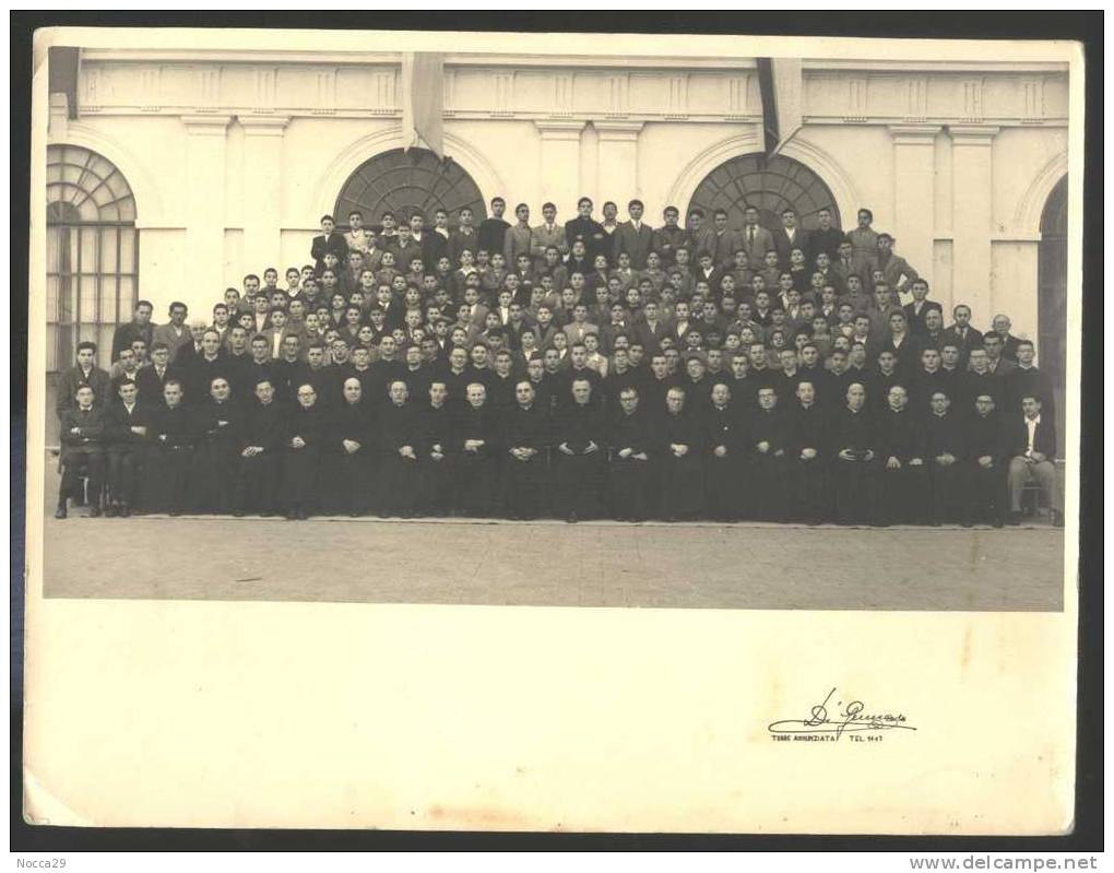 FOTO GRANDE D´EPOCA  CON SEMINARISTI O PRETI - FOTOGRAFO DI TORRE ANNUNZIATA - Torre Annunziata