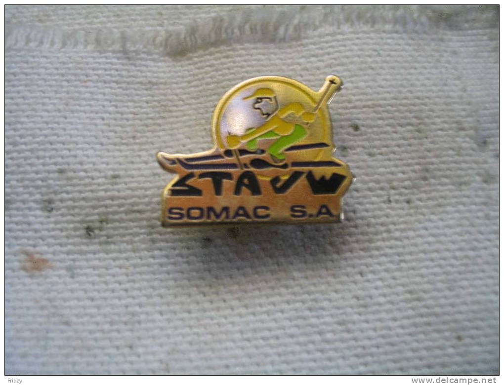 Pin's SKI:  STAVW (Ski Team Avenir  Vallée De La WEISS)   Somac S.A - Sports D'hiver