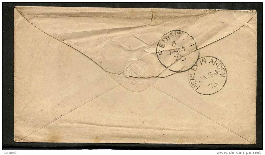 UK - 1873 COVER From BIRMINGHAM To REDDITCH, HENLEY IN ARDEN Transit -LETTER With Full CONTENTS - 1p Red Plate 139 - Lettres & Documents