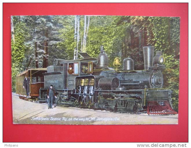 Depot-Train Station       Jamalpais Scenic Ry On The Way To Mt Jamalpais Ca    Ca 1910    --===----ref 184 - Other & Unclassified