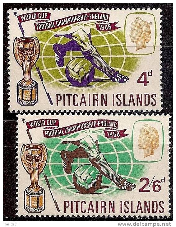 PITCAIRN ISLANDS - MNH ** 1966 World Cup Soccer. Scott 60-61 - Pitcairn
