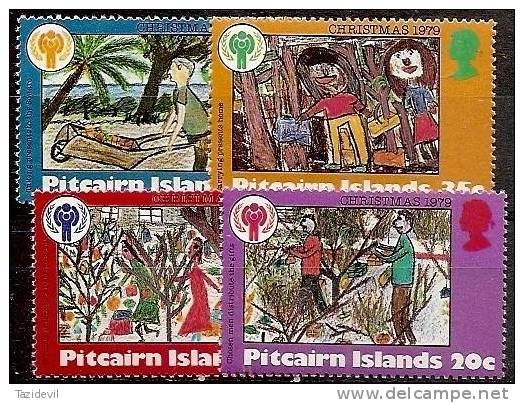 PITCAIRN ISLANDS - MNH ** 1979 Christmas Children's Drawings. Scott 188-91 - Islas De Pitcairn