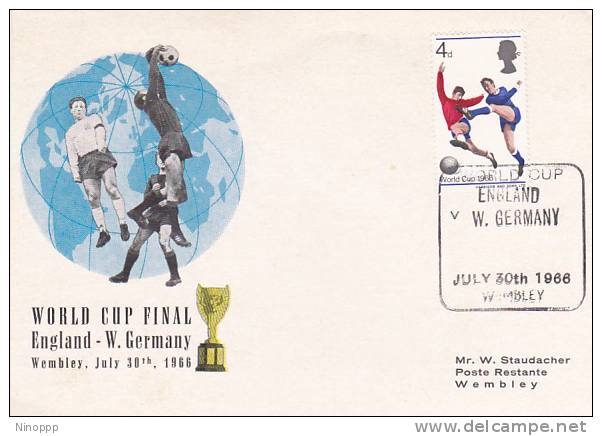 Great Britain 1966 Wold Cup  England V Germany Souvenir Card - Other & Unclassified