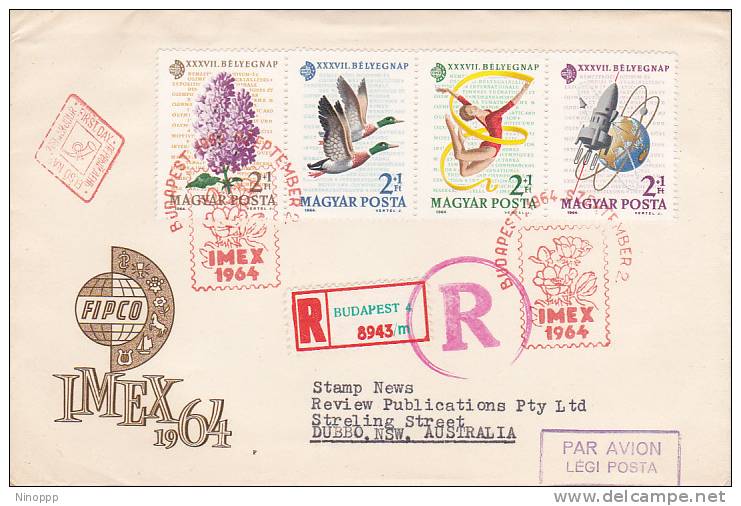 Hungary  1964 IMEX  Registered Cover - Collections