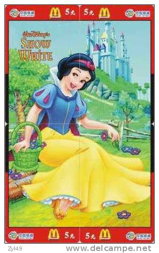 M01318 China Phone Cards Mcdonald's Disney Puzzle 40pcs - Disney