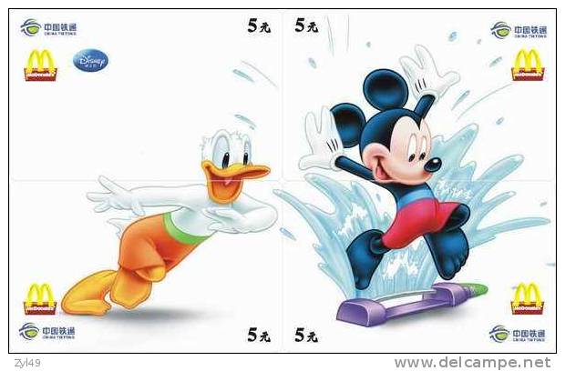 M01320 China Phone Cards Mcdonald's Disney Puzzle 40pcs - Disney