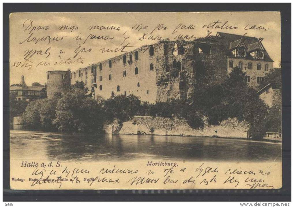 Moritzburg (Germany) Postcard Posted 1904, A Strong Diagonal Crease, Slight Wear At The Corners - Moritzburg