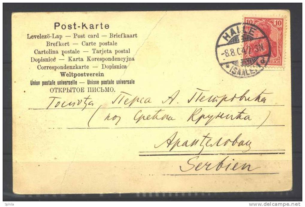 Moritzburg (Germany) Postcard Posted 1904, A Strong Diagonal Crease, Slight Wear At The Corners - Moritzburg