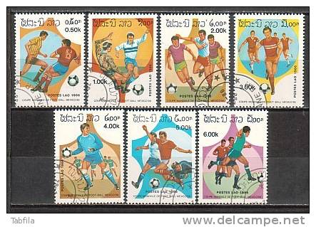 LAOS - 1986 - Coup Du Mond De Footballe - Mexico´86 I Edition - 7v Obl. - 1986 – Mexique