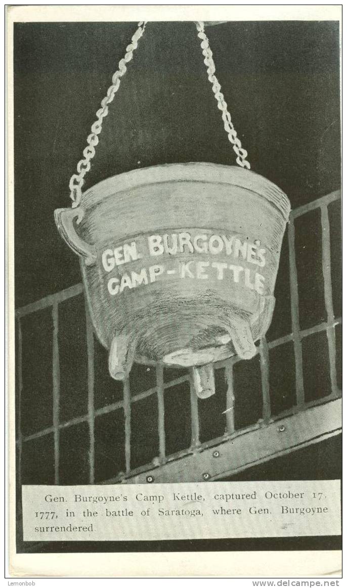 USA – United States – Gen Burgoyne´s Camp Kettle, Battle Of Saratoga Old  Unused Postcard [P3183] - Other & Unclassified